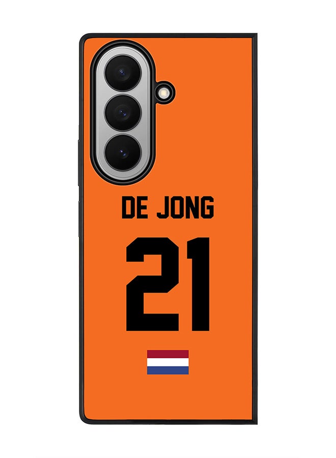 Stylizedd For Samsung Galaxy Z Fold7 Case,Slim fit Camera Protection, Shockproof Thin Phone cover  - Football - Netherlands - De Jong