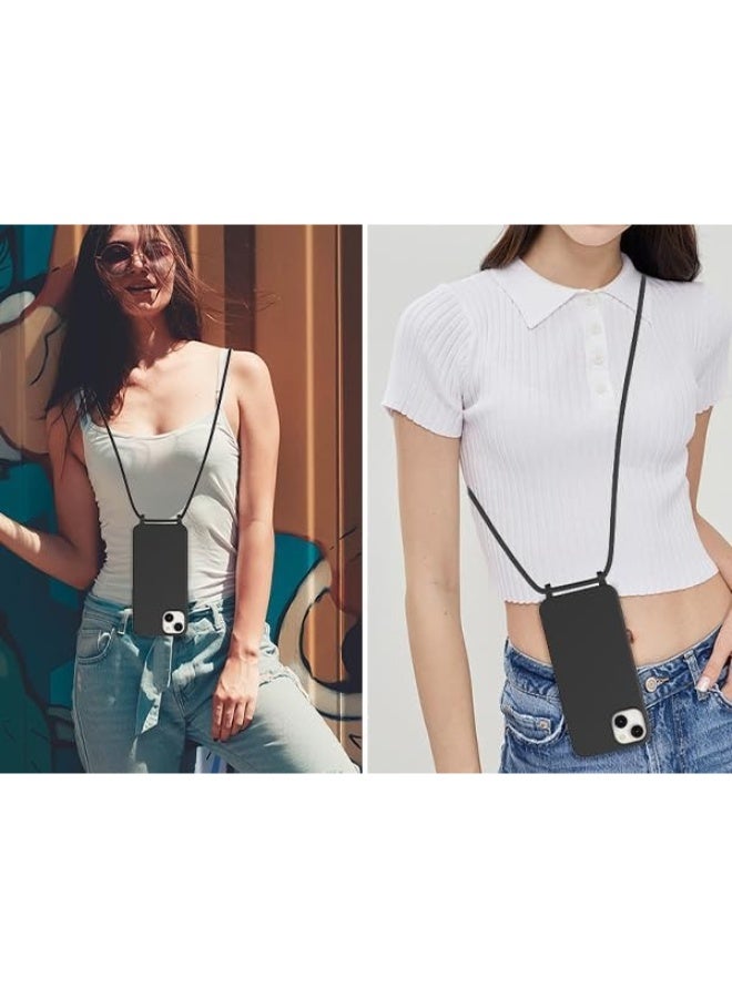 جراب مع حزام، جراب هاتف كروس بودي مع حبل قابل للتعديل للرقبة والكتف، غطاء هاتف واقٍ من الصدمات من السيليكون الناعم لهاتف iPhone 11 (وردي) - Image 5