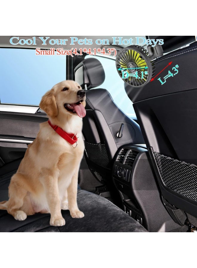 مراوح USB لمقاعد السيارة للأطفال في المقعد الخلفي، مروحة تبريد كهربائية 5V USB لمقاعد السيارة الخلفية للأطفال والركاب (تعمل بالطاقة عبر USB فقط، بدون بطارية) - Image 4