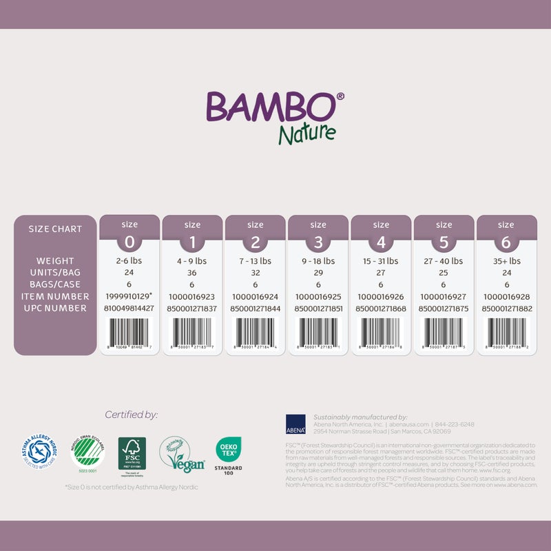 بامبو نيتشر Bambo Nature Hypoallergenic Baby Diapers, Eco-Labelled Sustainable Diapers, Enhanced Leakage Protection, Totally Chlorine-free, Skin Friendly, and Super Absorbent - Size 2 (192 Count) - Image 3