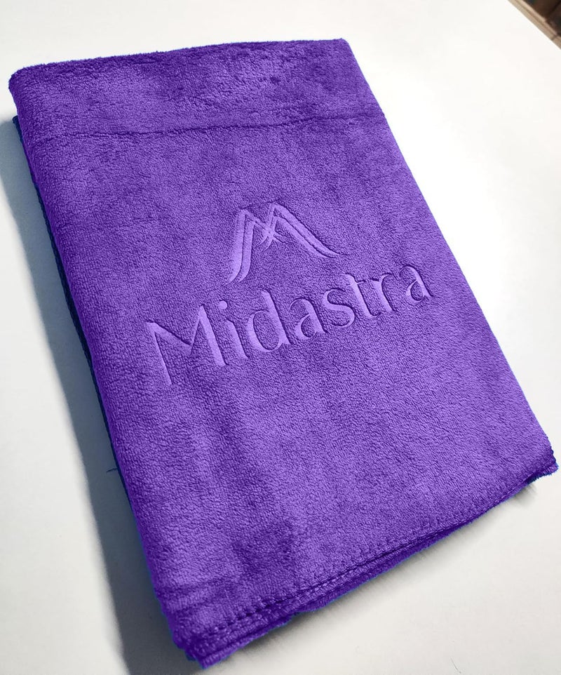 MIDASTRA Luxury Lint StreakFree Microfiber Bath Towel 500 GSM Ultra Soft Super Absorbent Quick Dry Lightweight SkinFriendly for Home Gym Travel and Everyday Use Purple