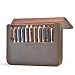 Lanxivi 12 Fountain Pen Case Genuine Leather Organizer Crazy Horse Cowhide Leather Portable Pen Bag Pouch Drawer Style - Image 3