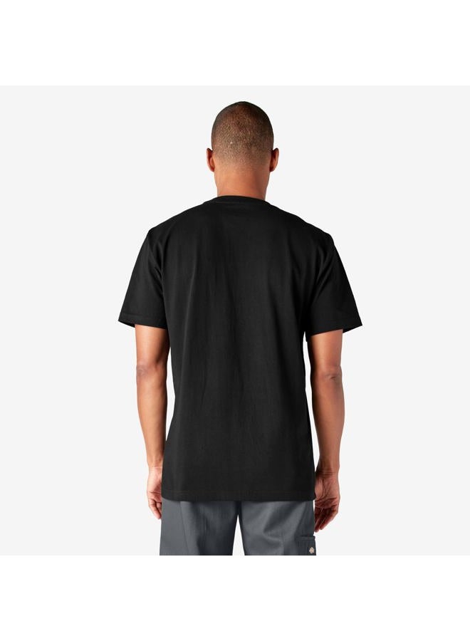 Dickies Men's Big & Tall Heavyweight Crew Neck Short Sleeve Tee Big-Tall, Black, XL Tall - Image 2