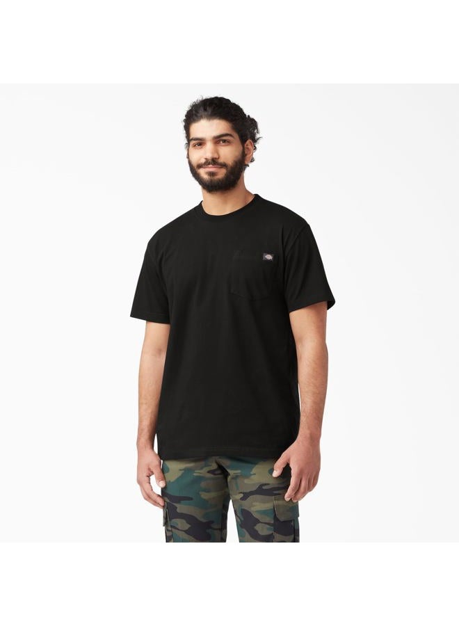 Dickies Men's Big & Tall Heavyweight Crew Neck Short Sleeve Tee Big-Tall, Black, XL Tall - Image 3