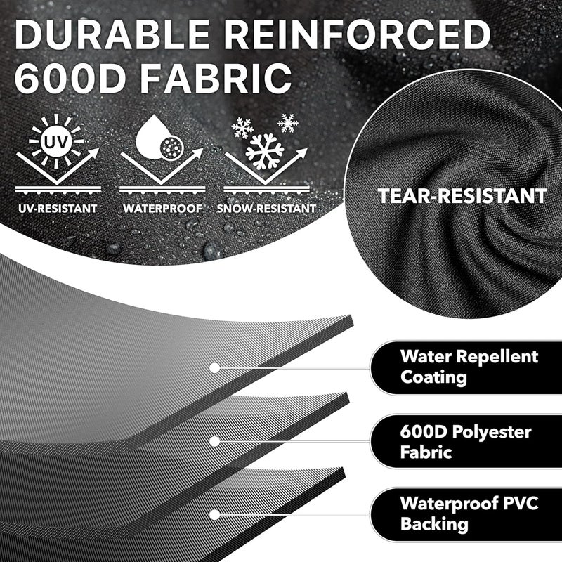 Simple Houseware 64 in. Waterproof Heavy Duty Gas BBQ Grill Cover, Weather-Resistant Polyester - Image 3