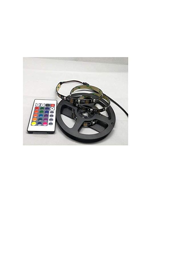 erorex LED RGB Light Strip Waterproof Lamp with 24 Key Remote Control 5050 (5V 2m Length 1m, Multicolour) - Image 3