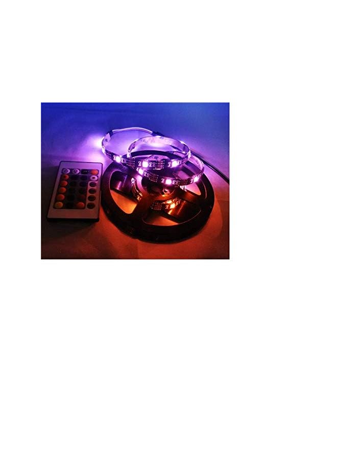 erorex LED RGB Light Strip Waterproof Lamp with 24 Key Remote Control 5050 (5V 2m Length 1m, Multicolour) - Image 5