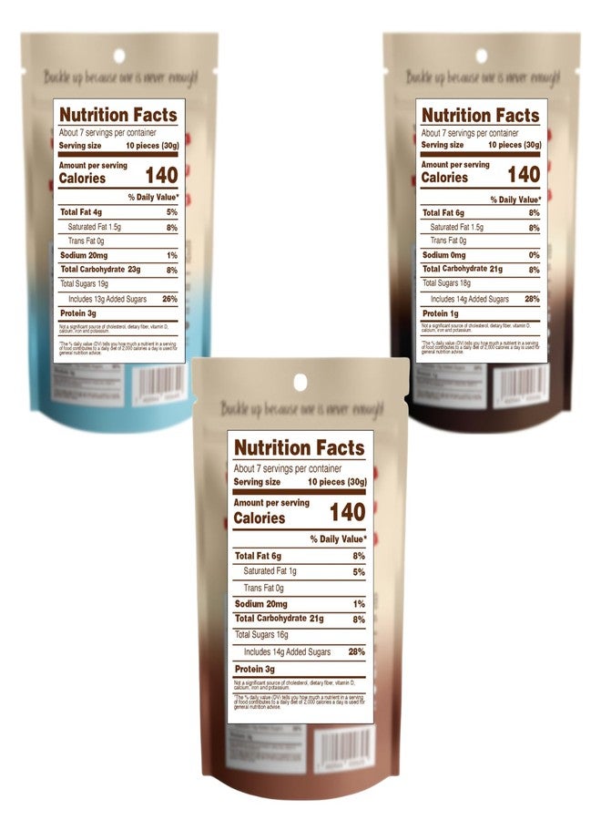 pirucream حزمة لفائف الوافر من بيروكريم - 2 بندق بالشوكولاتة 1 شوكولاتة مزدوجة 1 كريمة جوز الهند المحشوة بوافر مقرمشات مثالية لفترات استراحة الشاشة 7 أوقية لكل منها - Image 2