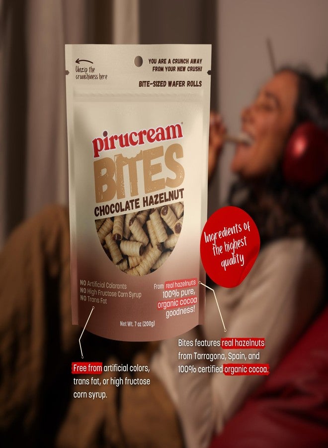 pirucream حزمة لفائف الوافر من بيروكريم - 2 بندق بالشوكولاتة 1 شوكولاتة مزدوجة 1 كريمة جوز الهند المحشوة بوافر مقرمشات مثالية لفترات استراحة الشاشة 7 أوقية لكل منها - Image 5