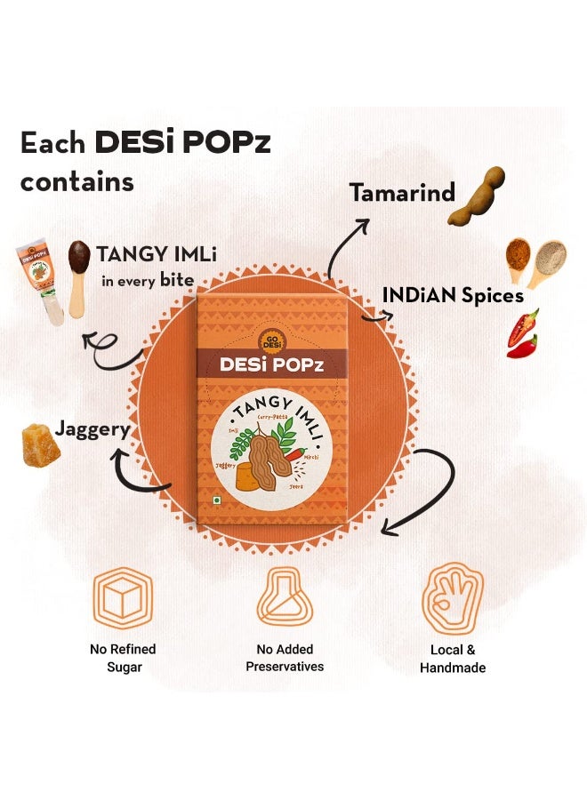Go DESI Popz Imli Pop, Tamarind & Jaggery Candy, 50 Pieces, Tangy Imli, Imli Candy, 400 g - Image 4