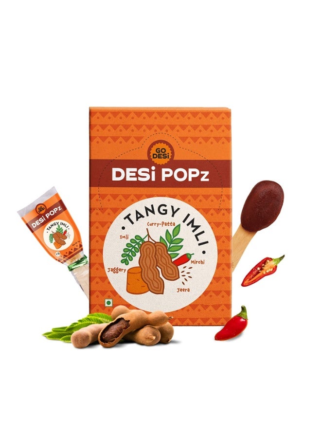 Go DESI Popz Imli Pop, Tamarind & Jaggery Candy, 50 Pieces, Tangy Imli, Imli Candy, 400 g - Image 1