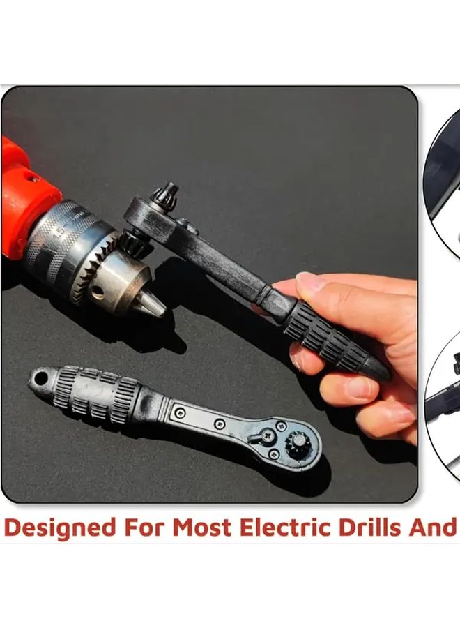 3 Gear Ratchet Drill Chuck Key Multifunctional Fastening Tool For Electric Drills - Image 4