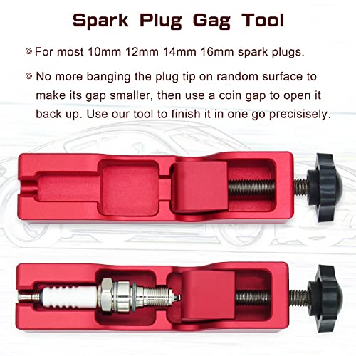 Kingson Universal Spark Plug Gap Tool with Feeler Gauge Compatible with Most 10mm 12mm 14mm 16mm Spark Plugs - Image 2