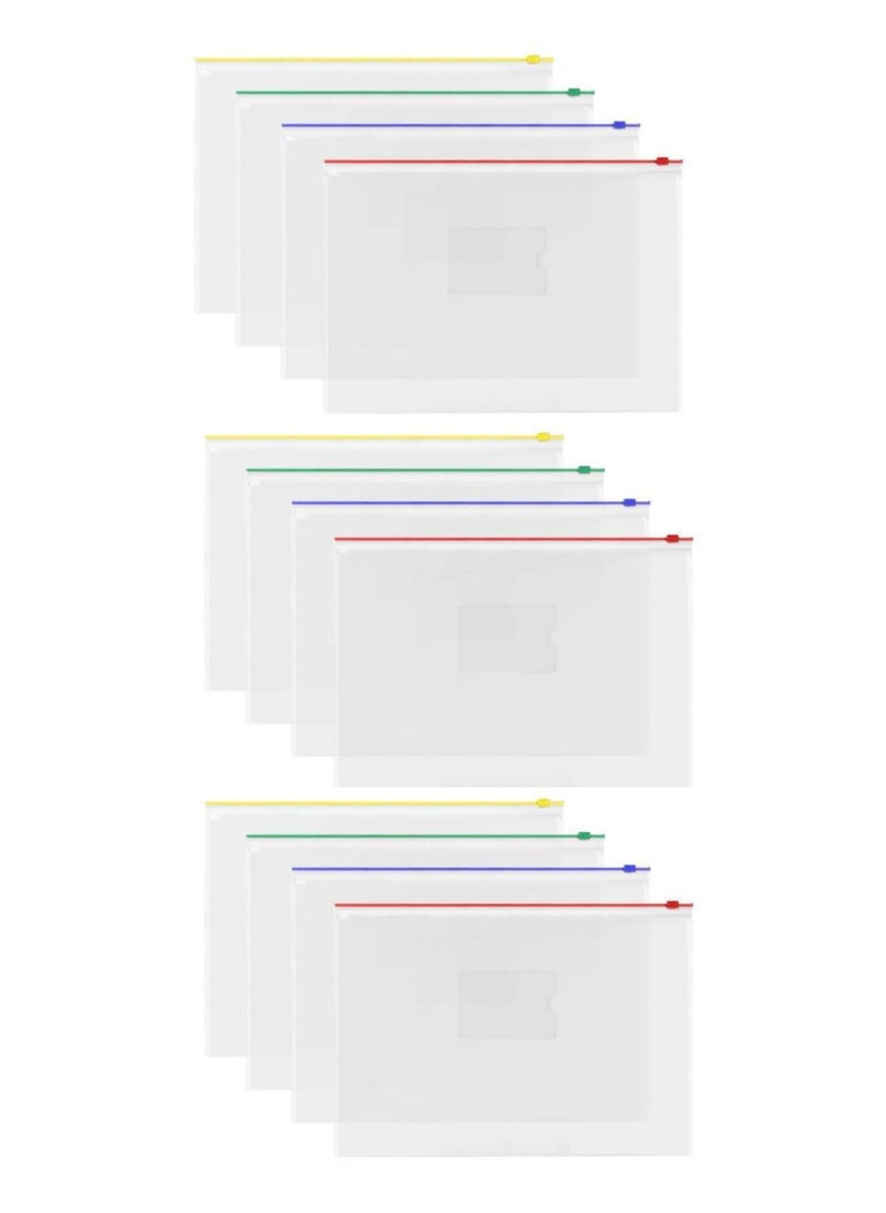 Terabyte - Transparent Data Envelope With Zipper Slide Clouser A4 Pack of 12 - Image 1