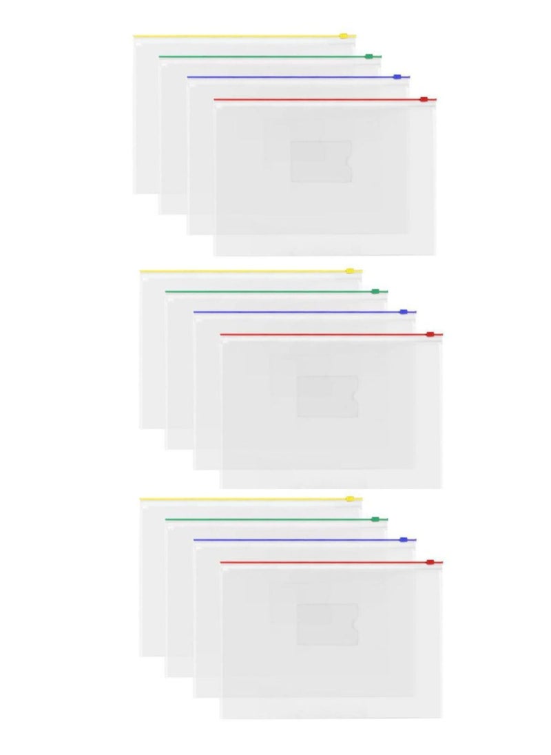 Terabyte - Transparent Data Envelope With Zipper Slide Clouser A4 Pack of 12 - Image 1