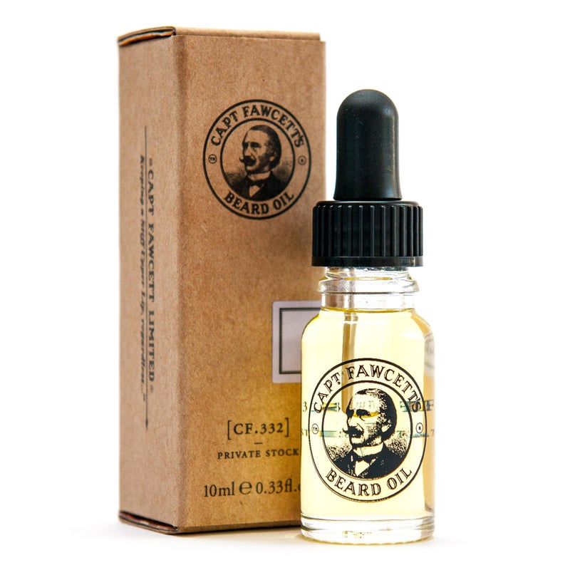 CAPTAIN FAWCETT Signature Series Beard Oils (Private Stock Beard Oil 10ml Travel Size) - Image 1