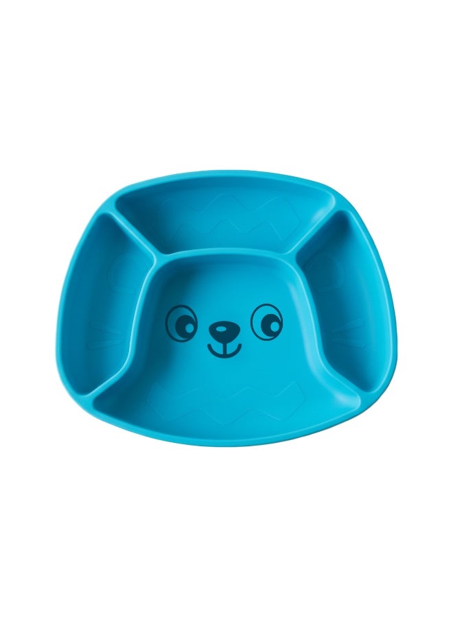 Playgro Stick & Snack Silicone Suction Plate – Blue – BPA-Free Food-Grade Silicone Baby Feeding Plate, Strong Suction Base for Weaning & Self-Feeding Toddlers - Image 1
