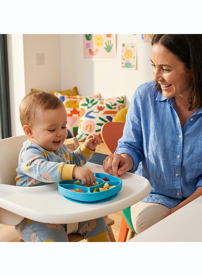 Playgro Stick & Snack Silicone Suction Plate – Blue – BPA-Free Food-Grade Silicone Baby Feeding Plate, Strong Suction Base for Weaning & Self-Feeding Toddlers - Image 5