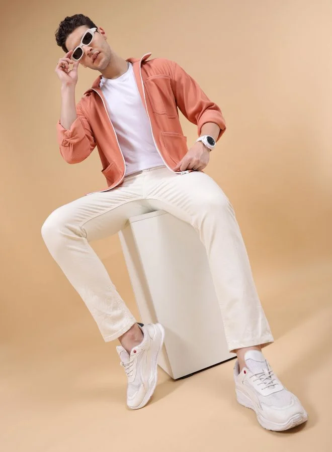 The Indian Garage Co Men Slim Fit Solid Mid-Rise Stretchable Jeans