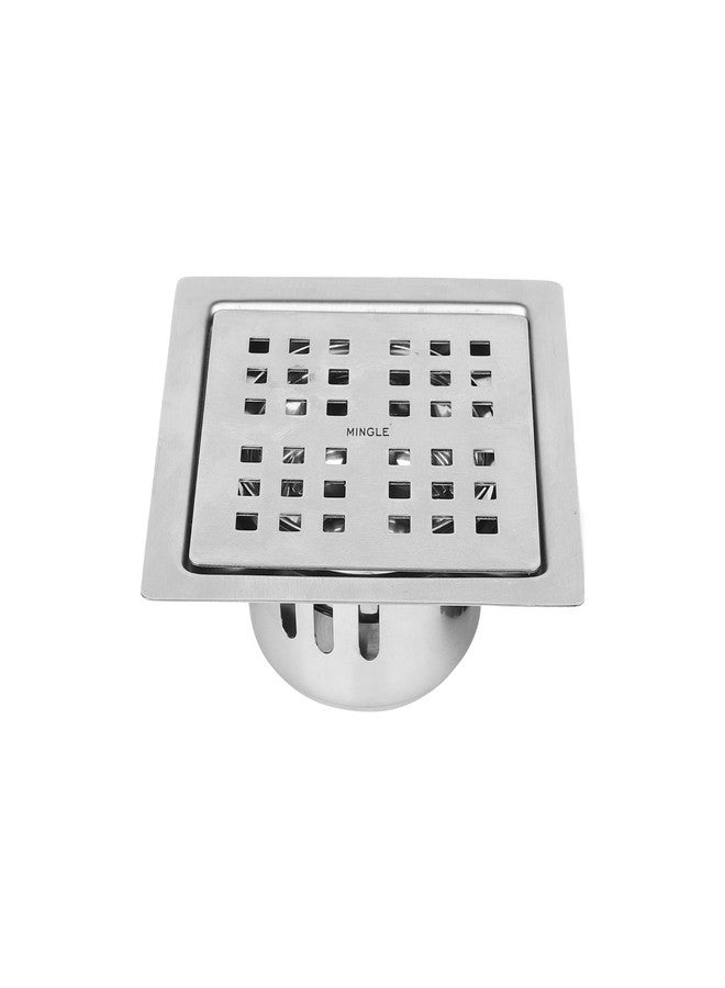 Mingle® Floor Drain | 304-Grade Stainless Steel Drain Jali | 6 x 6 inches | Floor Drainer with Cockroach Trap (Flatron, 6 x 6) - Image 2