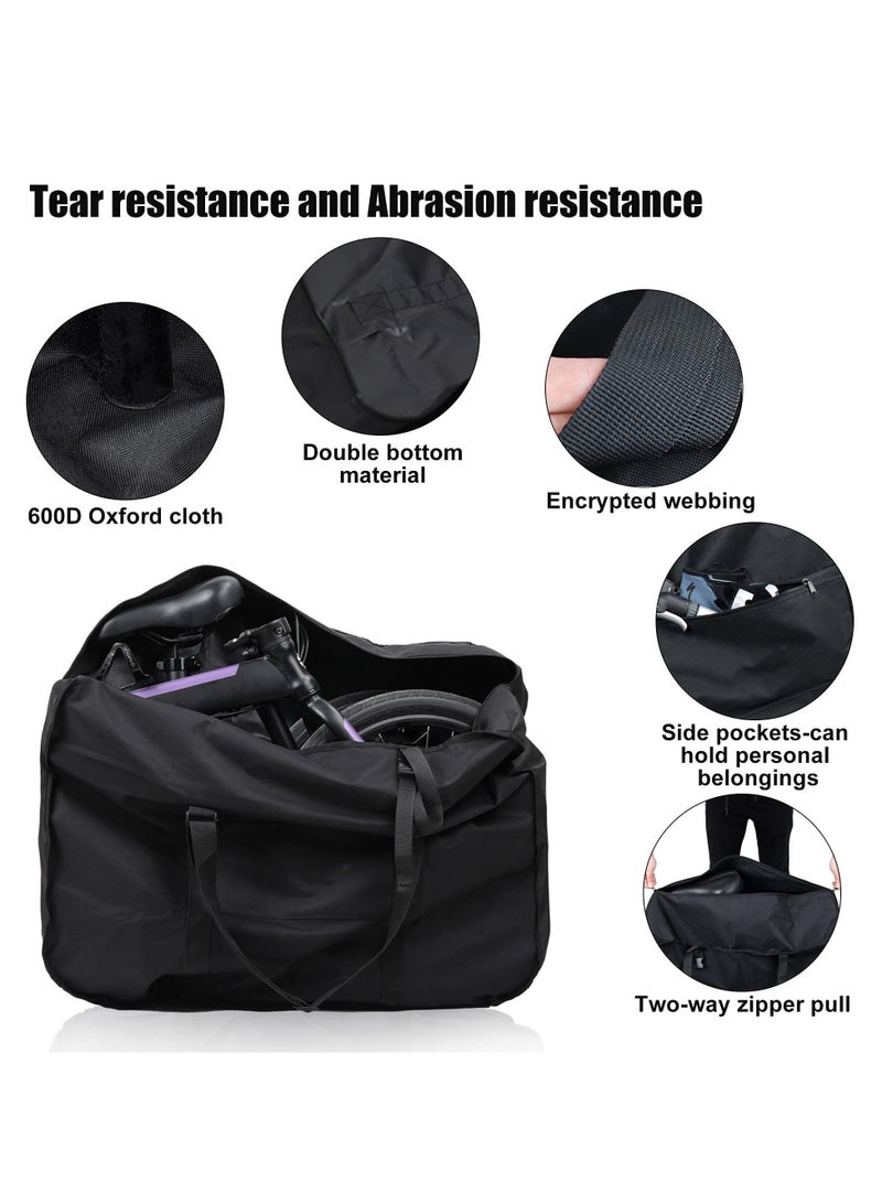 كابتن تيك Folding Bike Carry Bag, 20 Inch Waterproof Storage Bag for Folding Bicycle, Outdoor Foldable Bike Protective Bag for Subway, Airplane, Bus, Car - Image 3