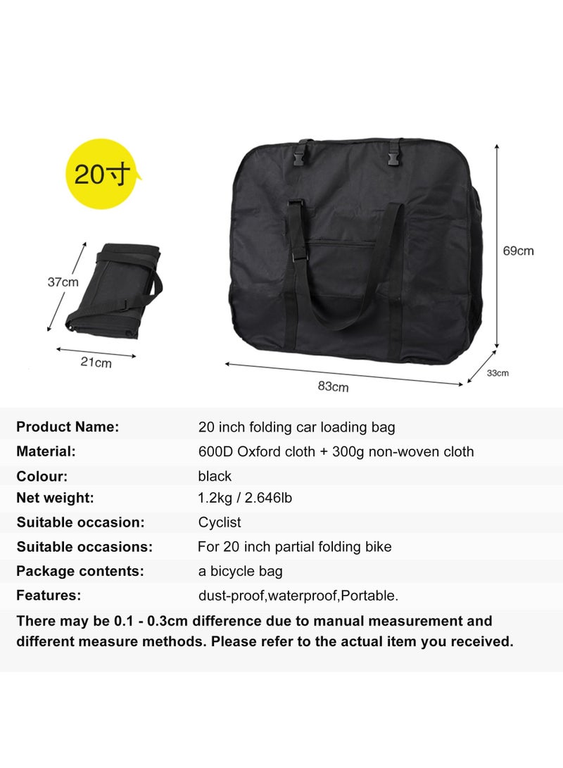 كابتن تيك Folding Bike Carry Bag, 20 Inch Waterproof Storage Bag for Folding Bicycle, Outdoor Foldable Bike Protective Bag for Subway, Airplane, Bus, Car - Image 2