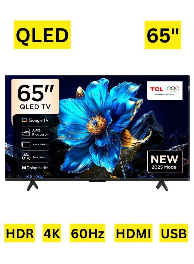 65 Inch P7K QLED TV | 4K Google TV | AiPQ Processor | Dolby Vision | HVA Panel | HLG, HDR10+, Ai Clarity, Color, HDR | Dolby Atmos | DTS Virtual:X | Miracast | Game Master, Game Bar, Game Picture Mode - International Version 65P7K Black