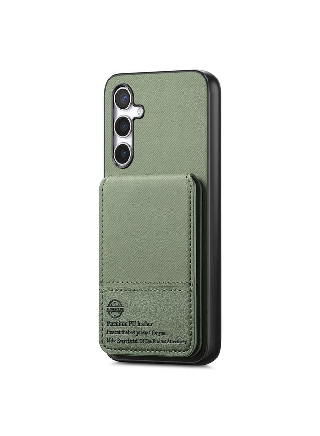 S-TOP Case For Samsung Galaxy A35 5G Twill Fabric Leather Vertical Flip RFID Card Bag Phone Case - Image 2