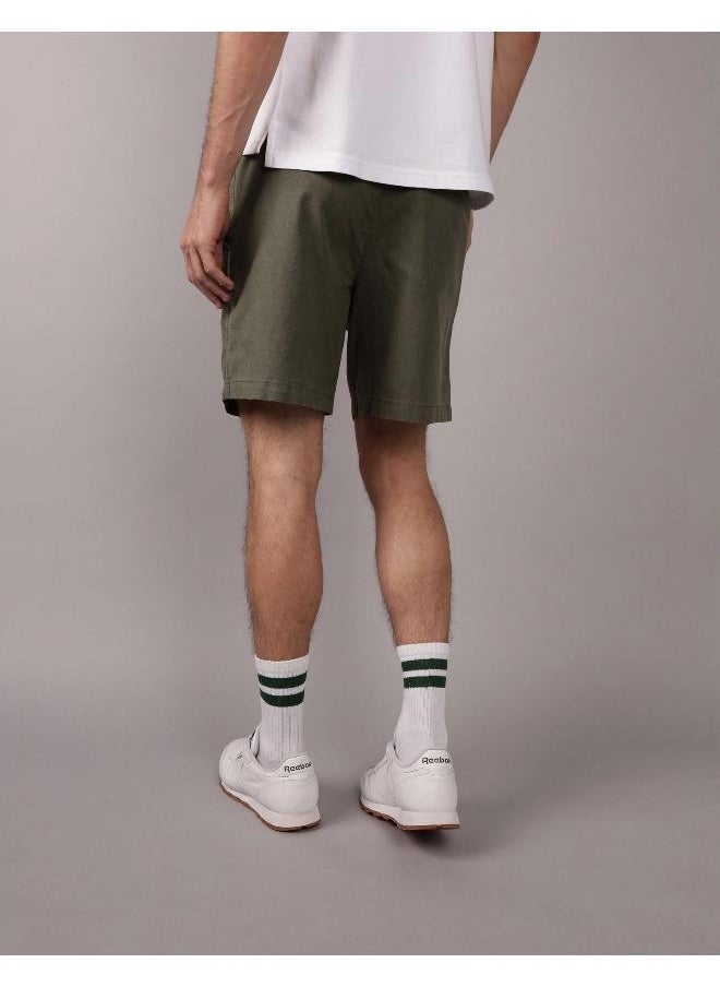 American Eagle - AE Flex 8" Lived-In Linen-Blend Trekker Short - Image 1