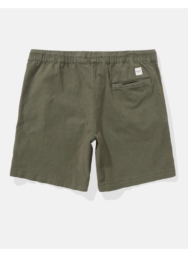 American Eagle - AE Flex 8" Lived-In Linen-Blend Trekker Short - Image 1