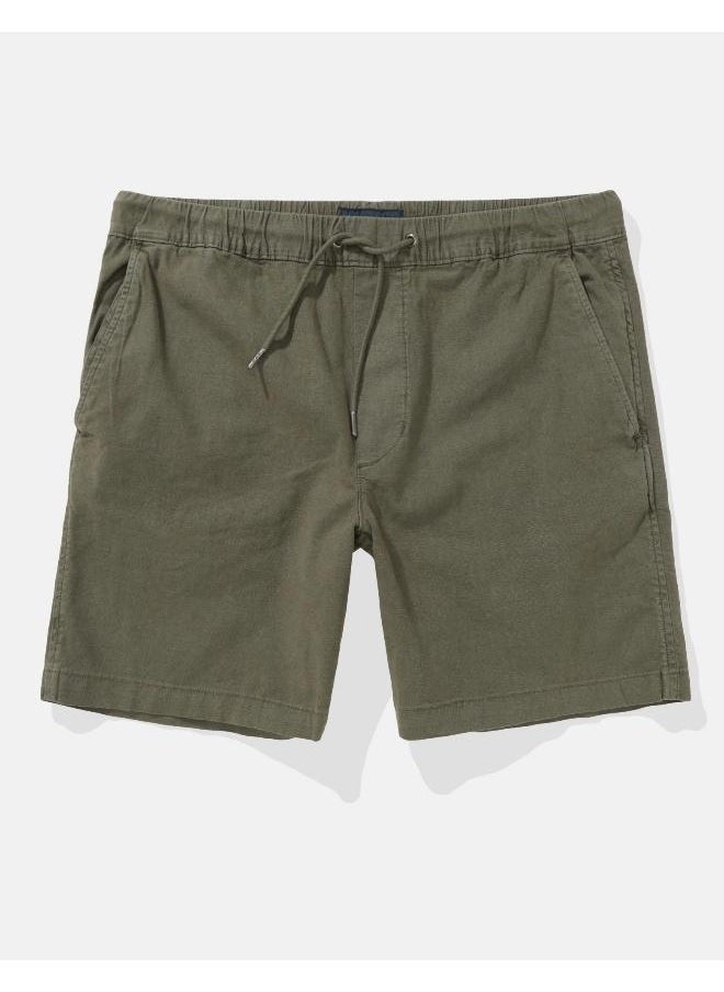 American Eagle - AE Flex 8" Lived-In Linen-Blend Trekker Short - Image 1