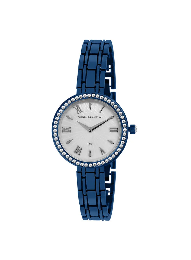 فرنش كونكشن 32mm Women's Quartz Watch with Silver Dial