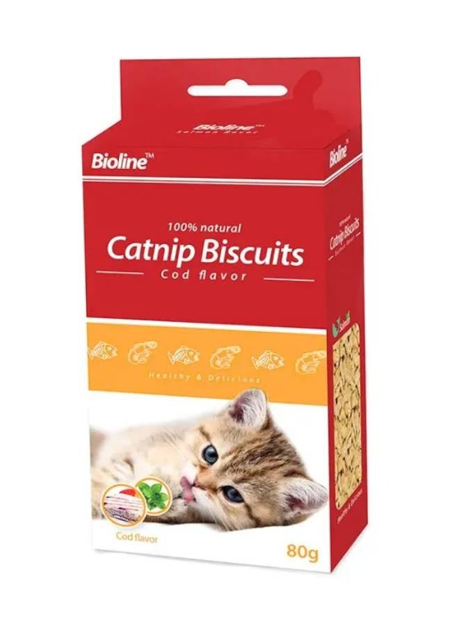 Bioline Catnip Biscuits 80g cod flavor - Image 1