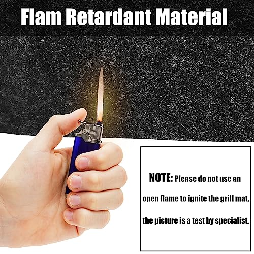 Fasmov 30 x 48 inches Under Grill Mat, Reusable Outdoor Floor Mat, Under Grill Floor Mats to Protect Deck, BBQ Pad for Under BBQ, Absorbent Oil Pad Protector for Decks and Patios - Image 4