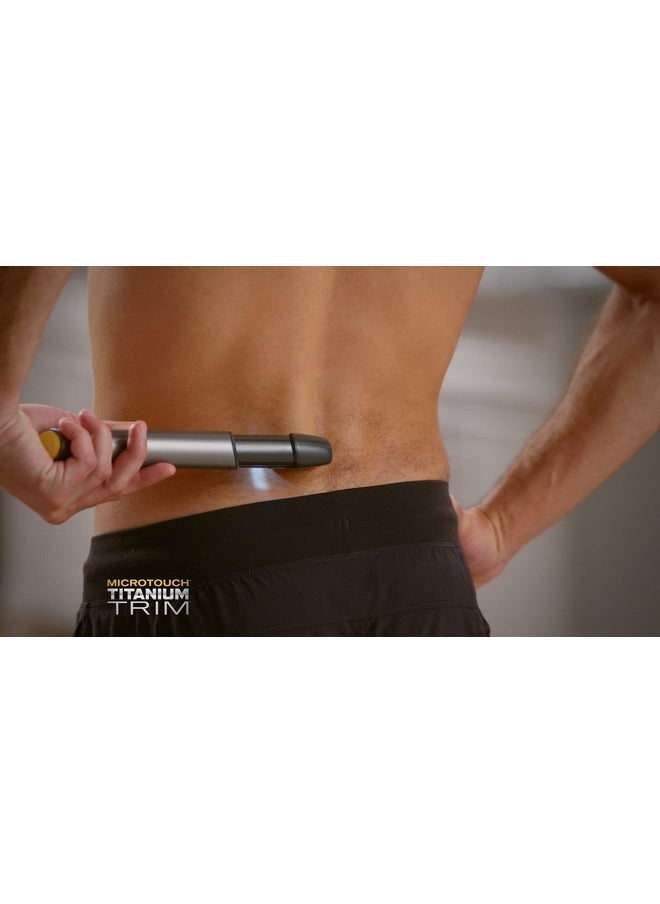 Micro Touch - Titanium Trim Pro Rechargeable Lighted Hair Cutting Tool And Body Groomer Black - Image 1