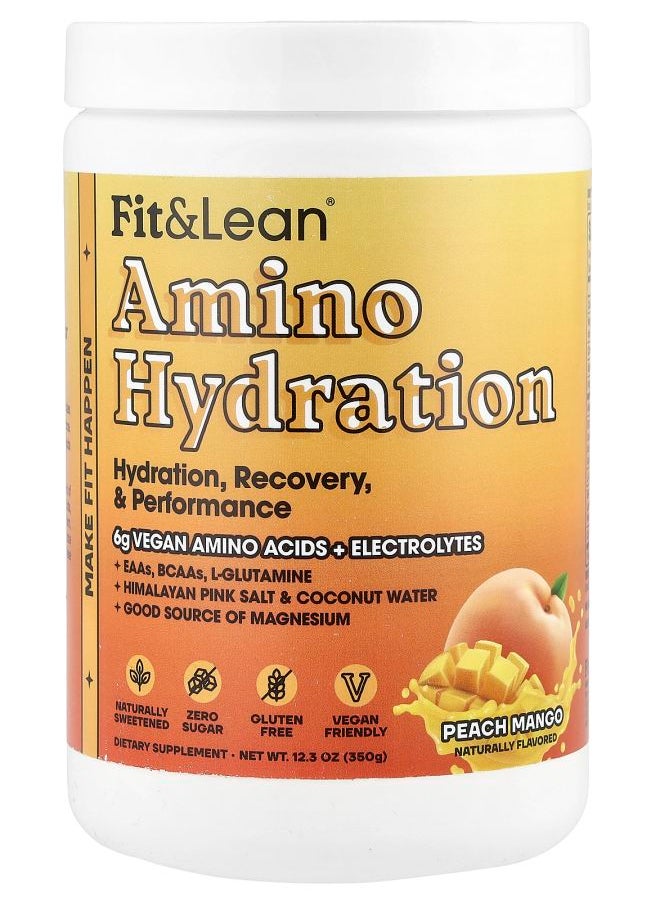 Fit & Lean - Amino Hydration Peach Mango 12.3 oz (350 g) - Image 1