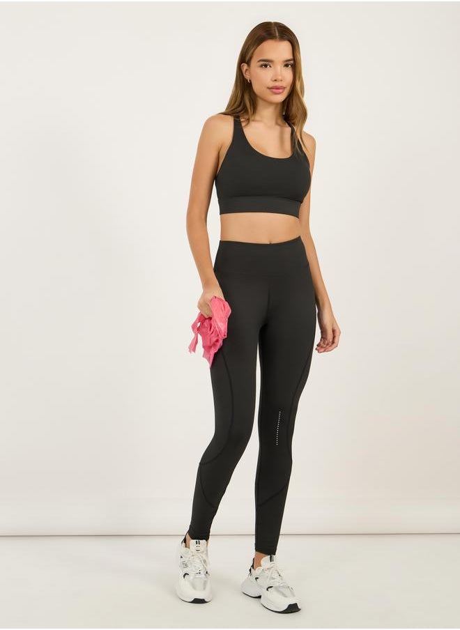 Styli - Back Mesh Insert Multi Straps Medium Support Sports Bra - Image 1