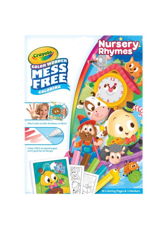 Crayola Color Wonder Nursery Rhymes, Mess Free Coloring Pages & Markers, Gift for Kids, Age 3, 4, 5, 6 - Image 2