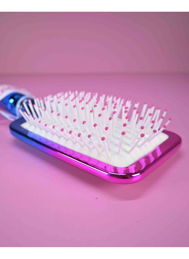 Rock Hair Brush, Wet and Dry, Firm Bristles, Air Cushion Detangler, Scalp Massage (Rainbow, Oval Shape 24 Cm) - Image 2