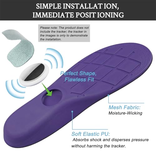Endoto Insoles for Airtag Tracking Devise Hidden Holder for Kids Child and Adults Comfortable Securely Mounted Shoe Inserts for Footwear US Patent USD1082268 170mm - Image 3