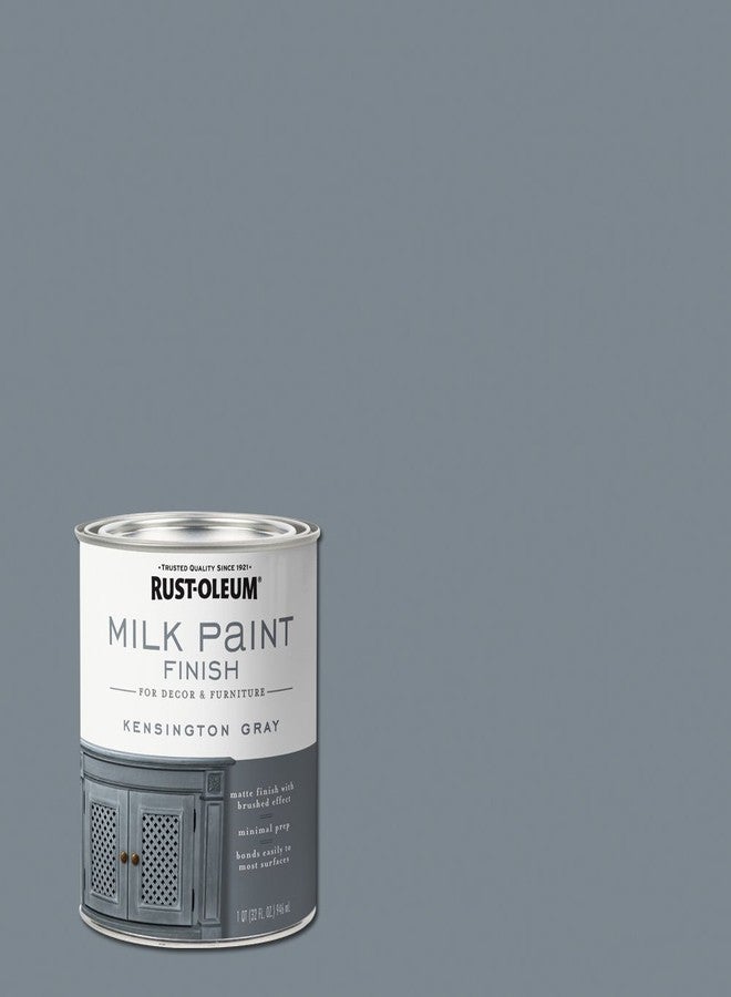 Rust-Oleum 331053 Milk Paint Finish, Quart, Kensington Gray , 32 Fl Oz (Pack of 1) - Image 2