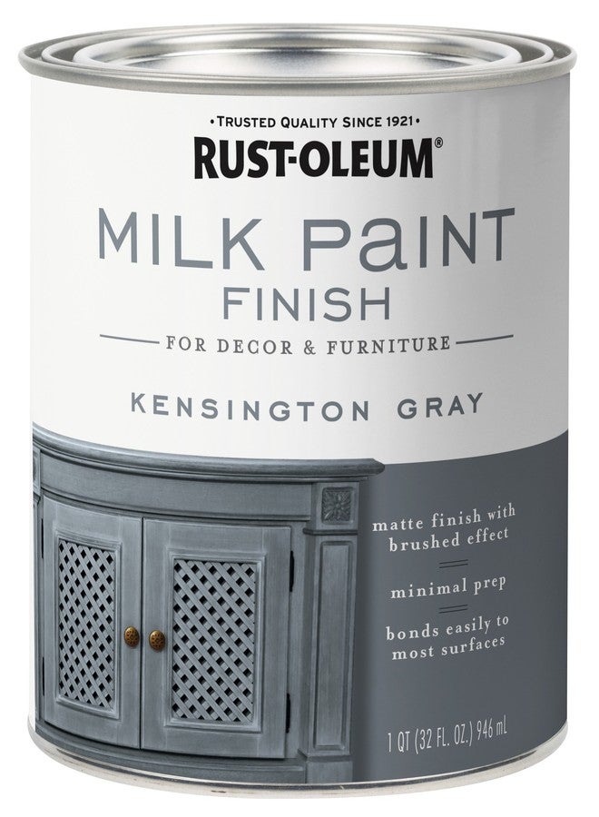 Rust-Oleum 331053 Milk Paint Finish, Quart, Kensington Gray , 32 Fl Oz (Pack of 1) - Image 1