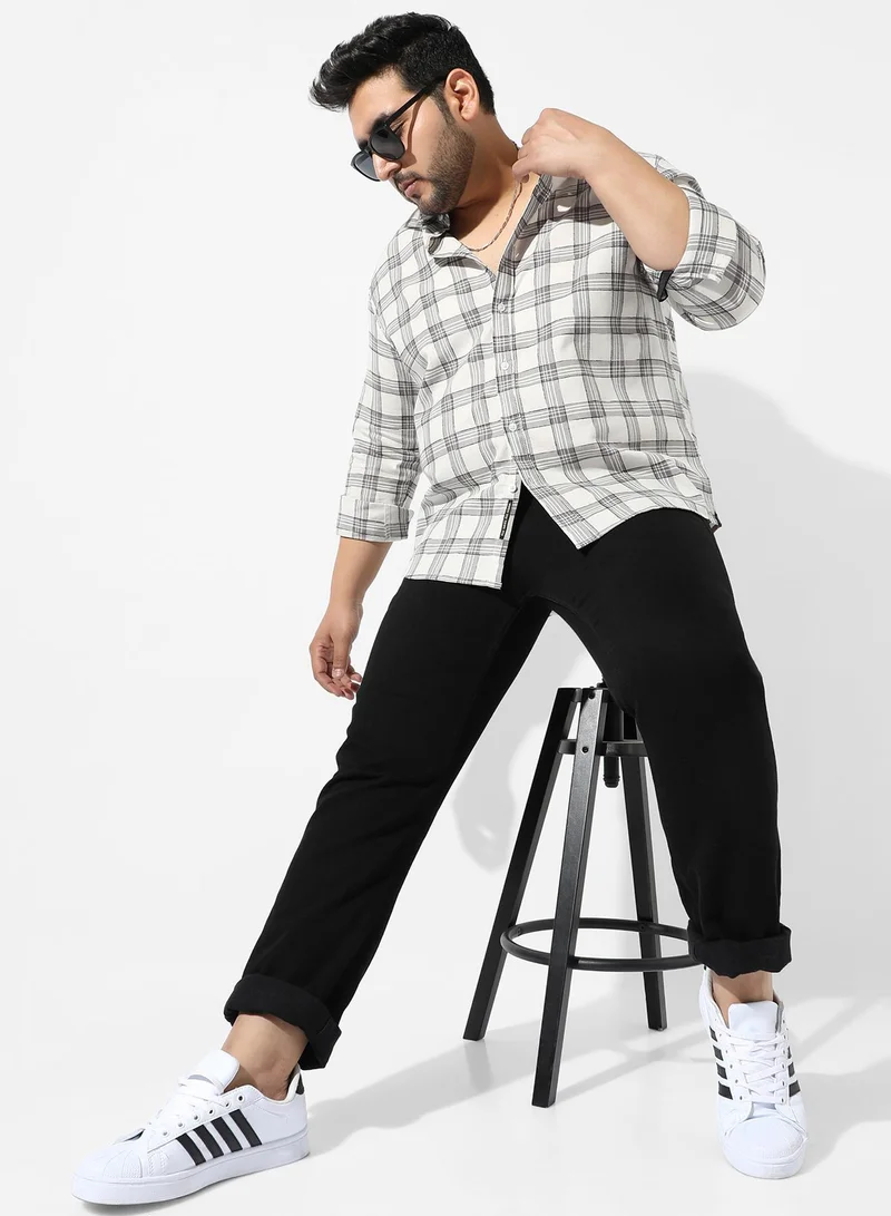 Instafab Plus  Tartan Plaid Shirt for Men | Best Price UAE