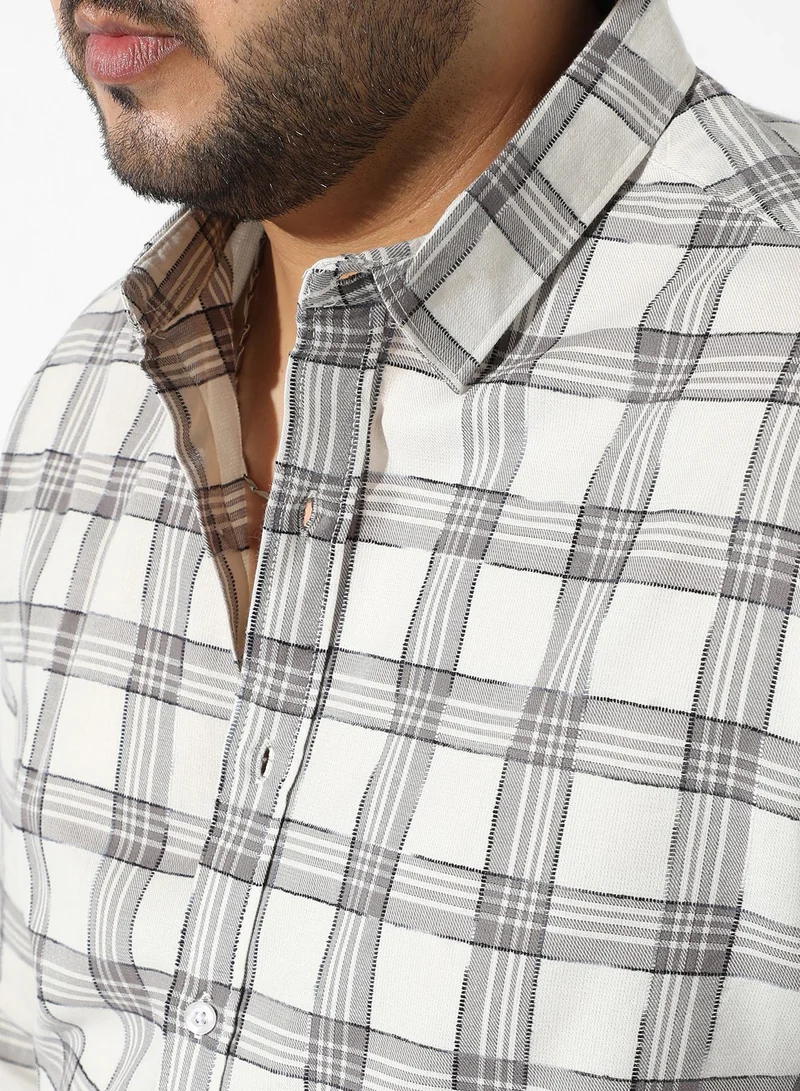 Instafab Plus  Tartan Plaid Shirt for Men | Best Price UAE