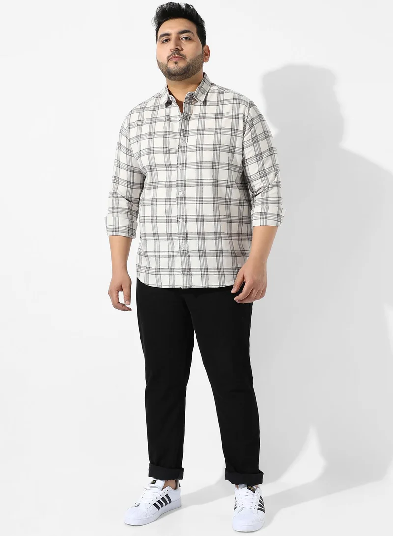 Instafab Plus  Tartan Plaid Shirt for Men | Best Price UAE