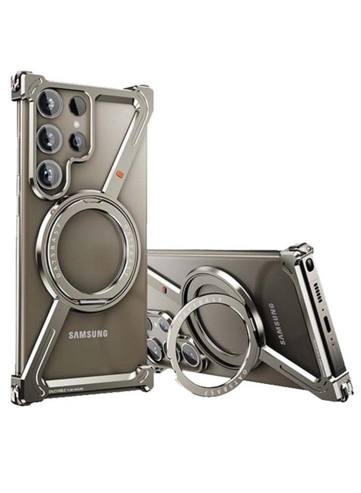 General Samsung Galaxy S24 Ultra's innovative Z-shaped case with frameless cooling, 360° swivel stand, military-grade protection 