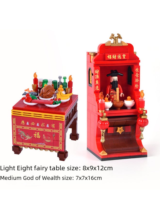 Generic - God Of Wealth Building Blocks Welcome Money And Worship Taiwan Transfer Net Red Office Decoration Diy Buddhist Shrine Assembled Gift-Color:166 Large God Of Wealth - Image 1