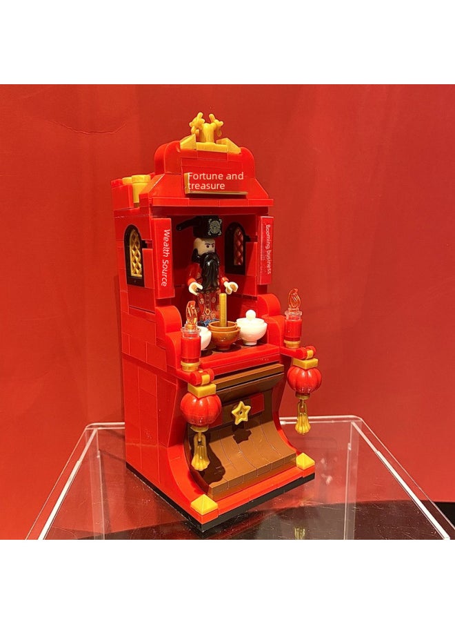 Generic - God Of Wealth Building Blocks Welcome Money And Worship Taiwan Transfer Net Red Office Decoration Diy Buddhist Shrine Assembled Gift-Color:166 Large God Of Wealth - Image 1