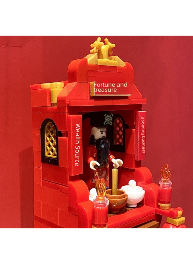 Generic - God Of Wealth Building Blocks Welcome Money And Worship Taiwan Transfer Net Red Office Decoration Diy Buddhist Shrine Assembled Gift-Color:166 Large God Of Wealth - Image 1