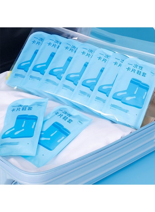 5 أزواج من أغطية الأحذية المقاومة للماء التي يمكن التخلص منها ، أغطية أحذية المطر المقاومة للماء ، أغطية واقية لركوب الدراجات في الهواء الطلق مناسبة للرجال والنساء والسفر ، يجب أن يكون السفر ، صغيرة وسهلة الحمل - Image 4